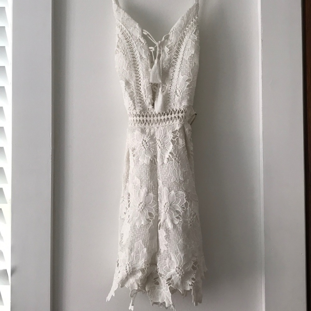 White lace romper